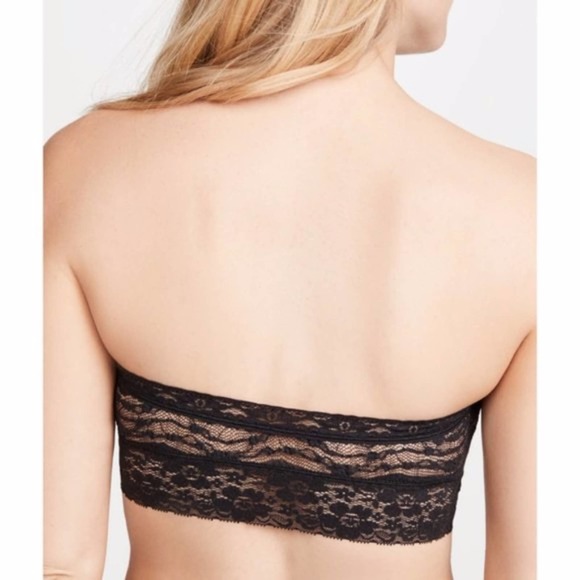 Free People Lace Bandeau Bralette Scallop Black - Picture 11 of 12
